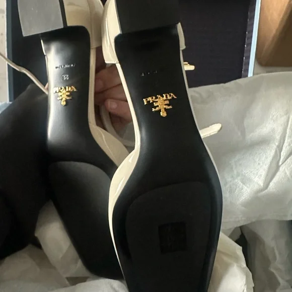 Prada leather pumps ballerinas ivory 38 - Picture 8 of 9